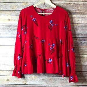 NWOT POPSUGAR Floral Babydoll T S